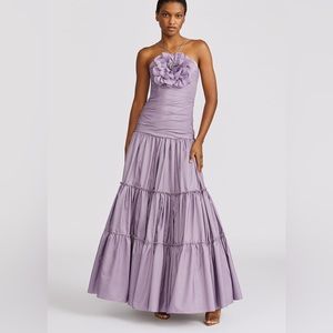 NWT Zac Posen Floral Applique Gown